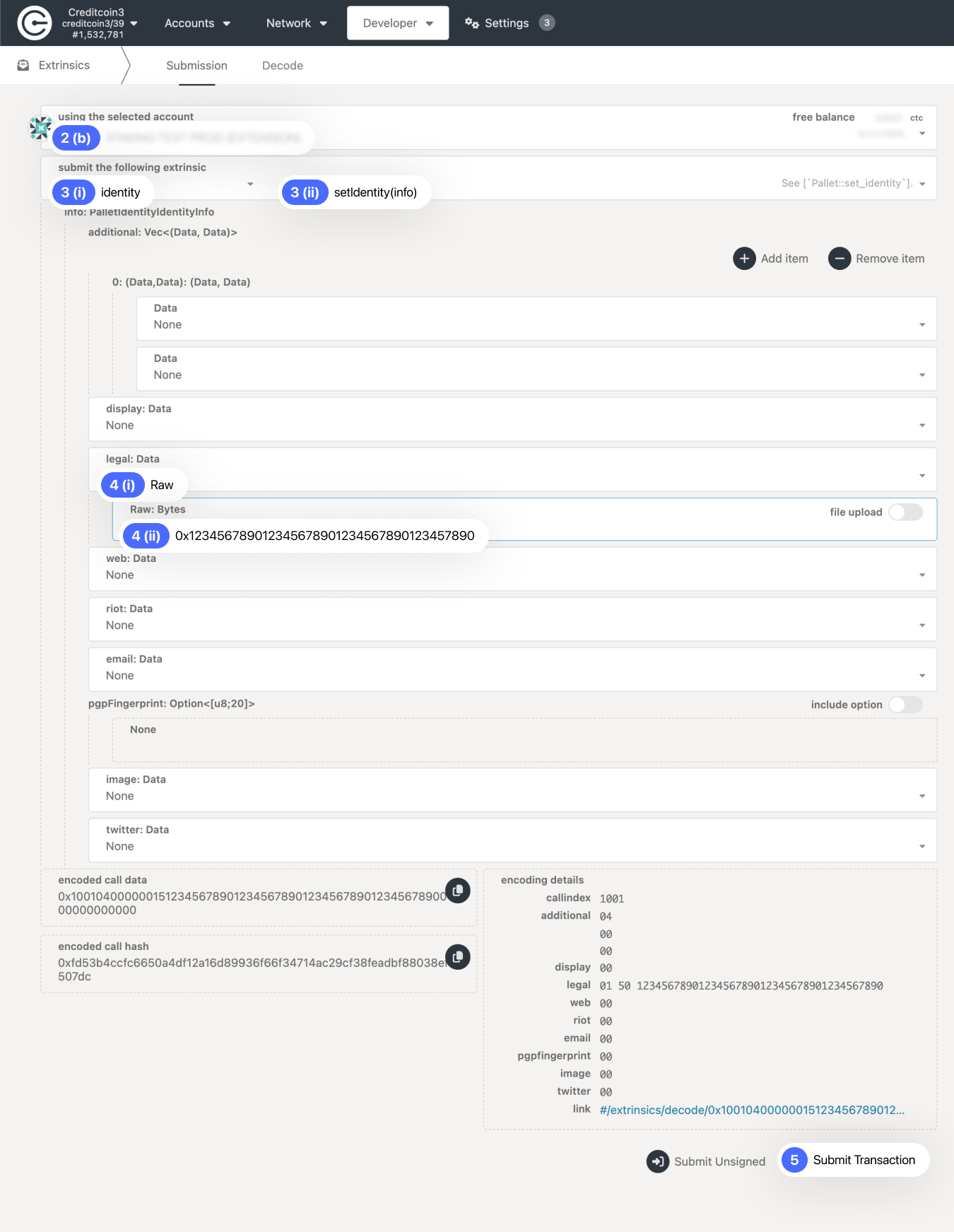 Register Creditcoin Native Address