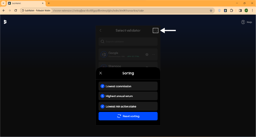 Sort validator